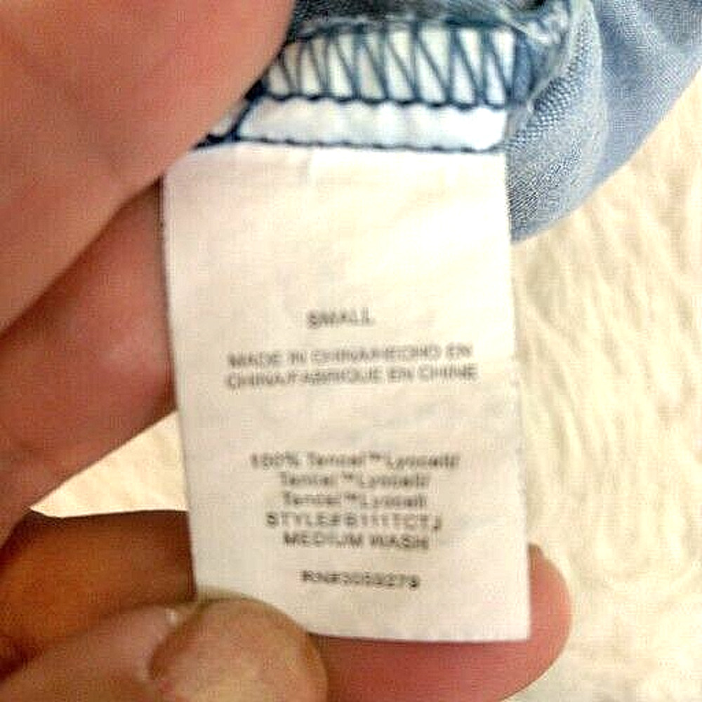 Thread & Supply Womens Blue Shorts Chambray Lyocell - Picture 5 of 5